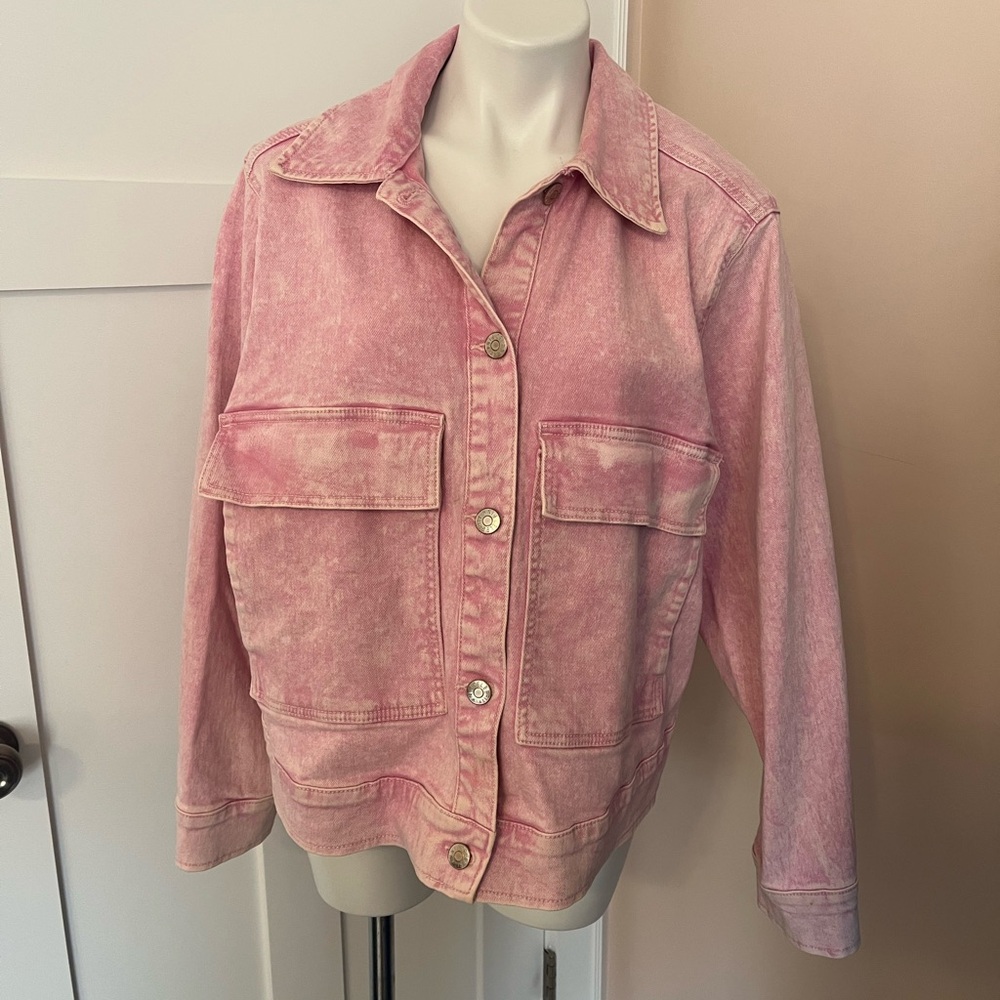 Celebrity Pink Faded Rose Jean Jacket